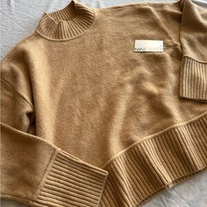 Nine West Women's Camel Cowl Neck Sweater NWT